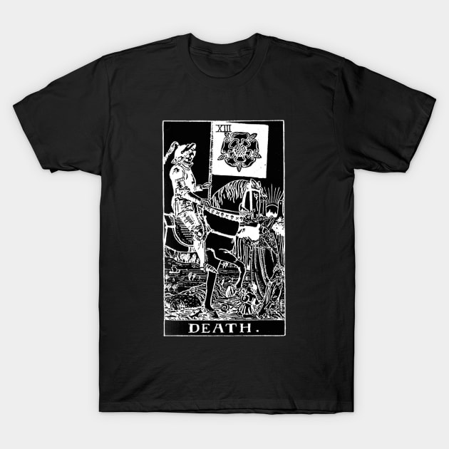 DEATH Tarot Card vintage retro illustration gothic T-Shirt by AltrusianGrace